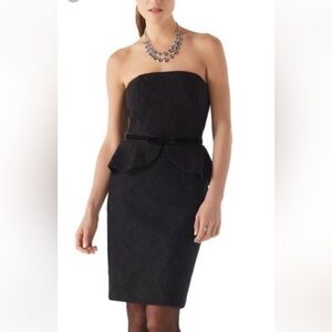 EUC White House Black Market Strapless Black Dress